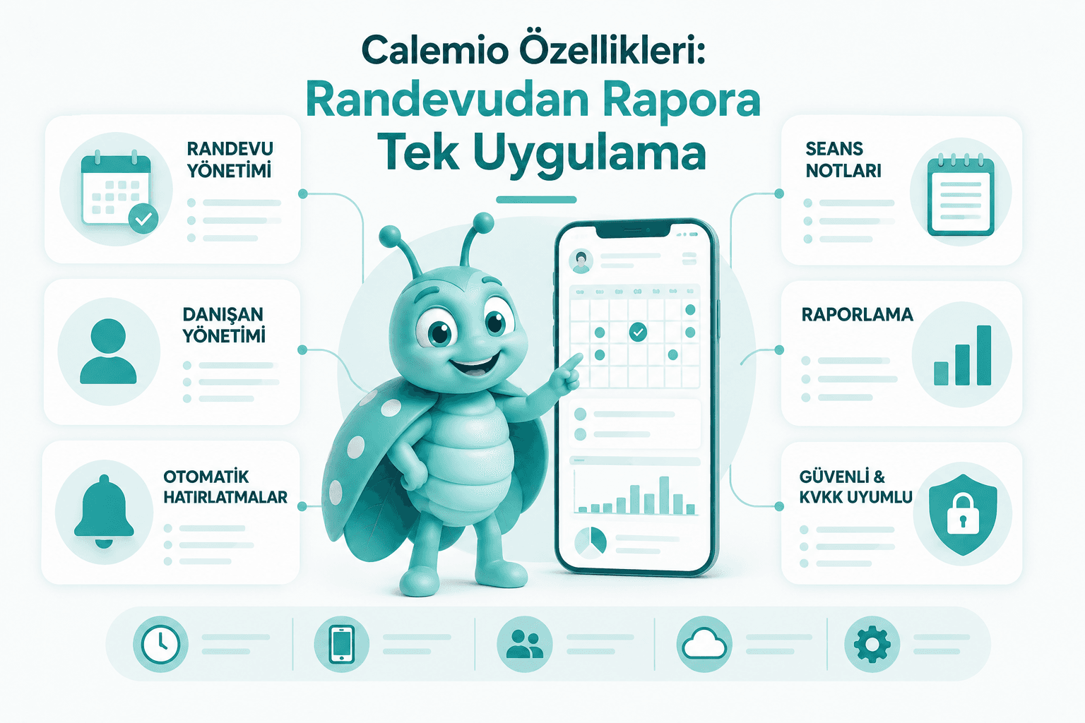 Características de Calemio: Una App de la Cita al Informe