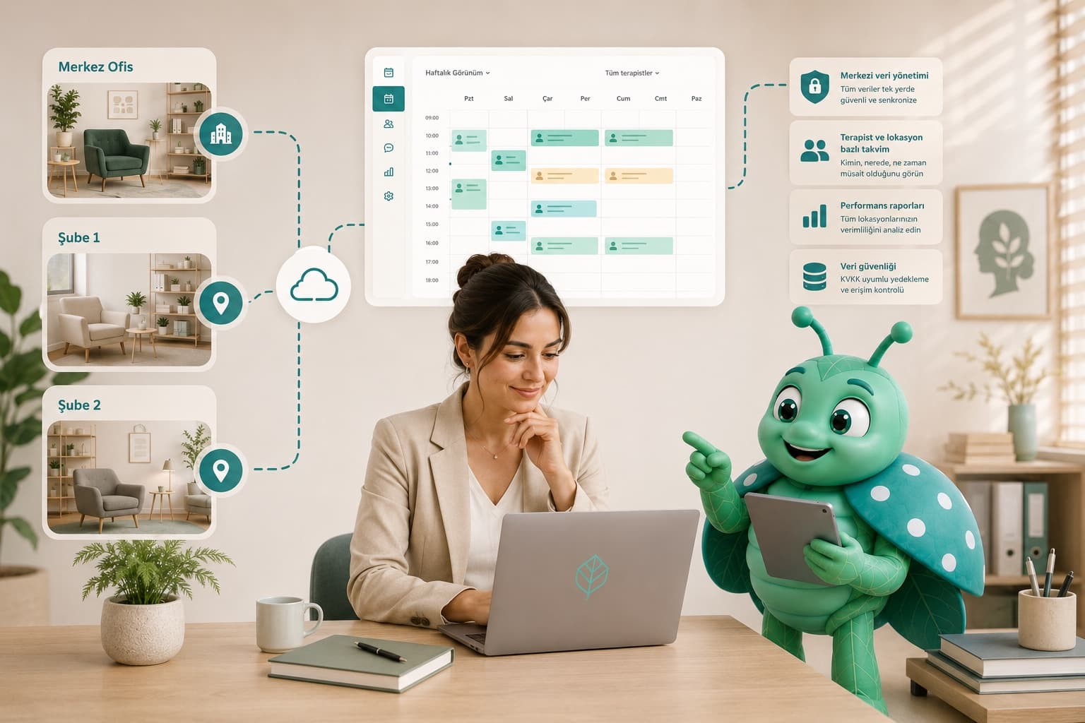 Appointment and Data Management for Therapists Working in Multiple Locations